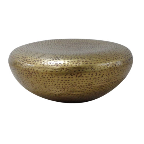Round Hammered Textured Coffee Table - 30.5" - Brass Tone | Christmas ...